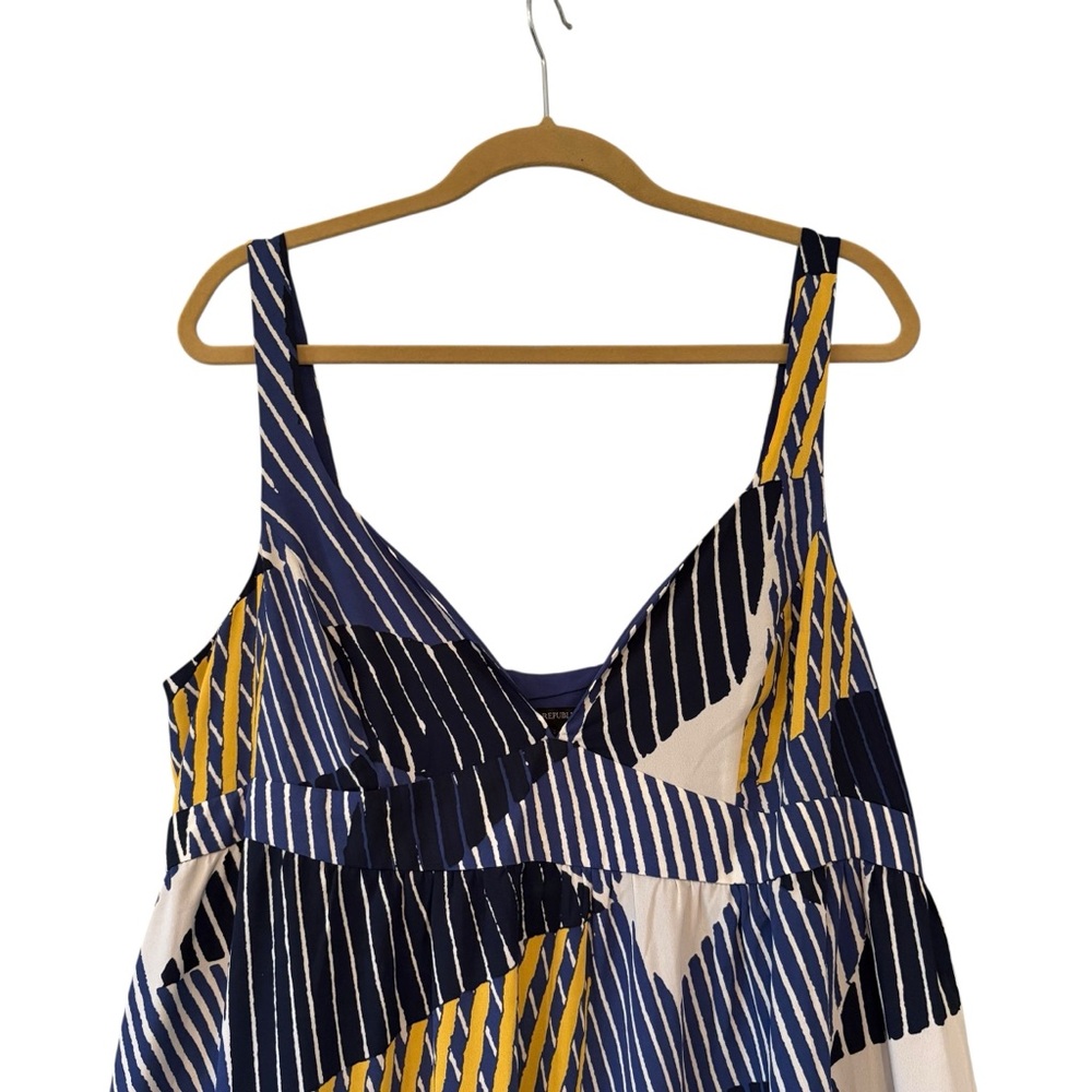 NWT, Banana Republic Factory Empire-Waist Midi Dress, Granite Blue, Sz 16 - Picture 10 of 16
